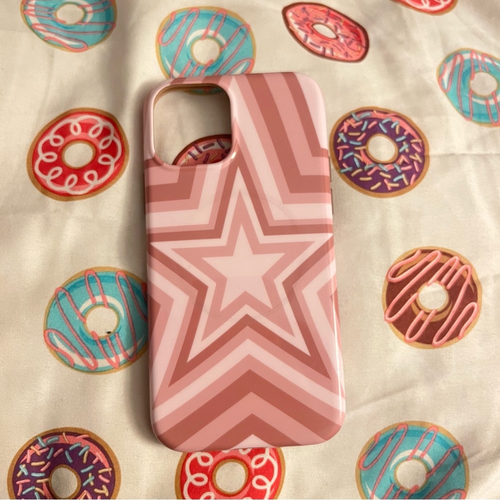 Pink Star Pattern magsafe Case for iphone 12/12pro